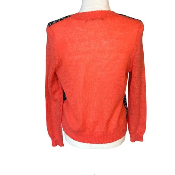 Woolrich Sheep Motif Mohair Wool Button Front Cardigan Sweater Cottagecore Small - Picture 3 of 6